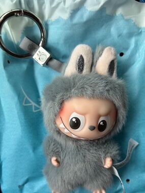 Pop Mart Labubu Pin for Love Keychain Plush Charm Letter “W”
